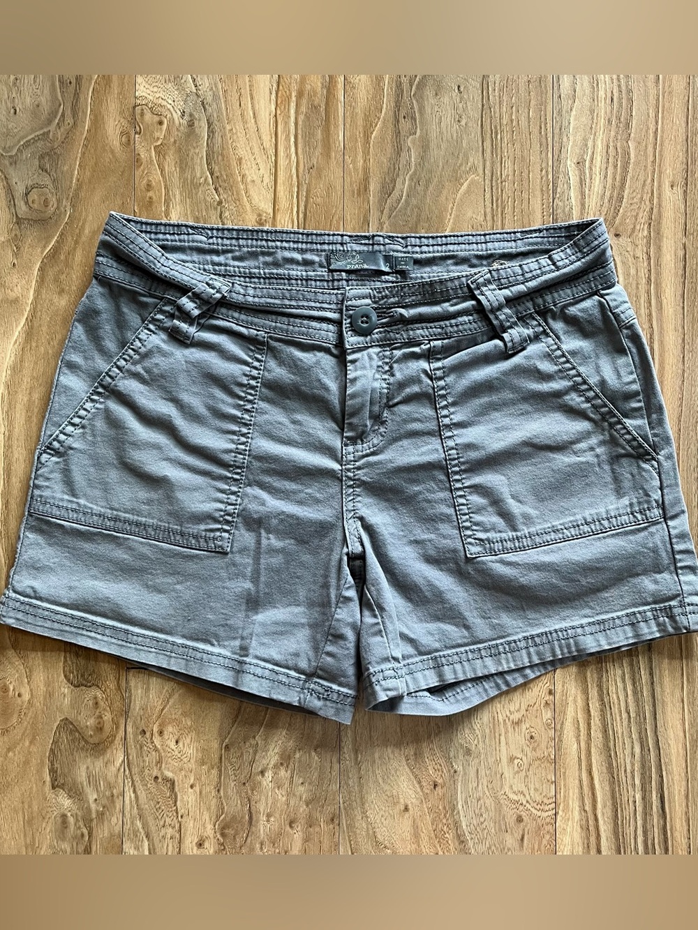 PrAna mid rise utility shorts